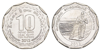 Шри-Ланка 10 рупий 2013 серия административные округа Шри Ланки, Полоннарува KM 211 нержавеющая сталь UNC 4635-1127