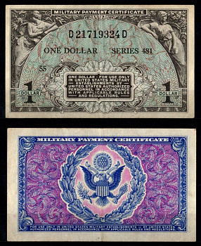 США 1 доллар ND (1951-1954) Pick M26 бумага 8605-35-2-2