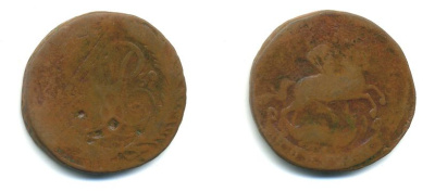 РОССИЯ 1 КОПЕЙКА 1759 медь 61-534