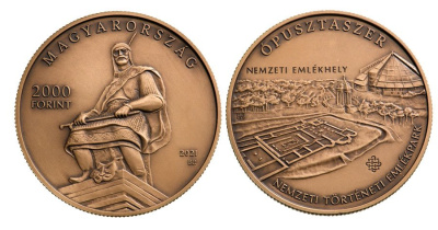Венгрия 2000 форинтов 2021 Национальный мемориально-исторический парк Опустасер KM NEW медь цинк UNC 1077-4-34
