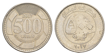 Ливан 500 ливров 2017 кедровое дерево KM 39a сталь плакированная никелем UNC 4650-557