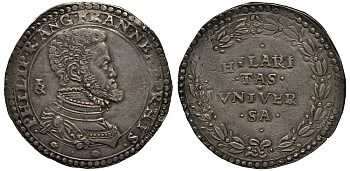 Неаполь и Сицилия 1 дукато 1554-1556 Филипп Dav. 8315 серебро 00-000-00