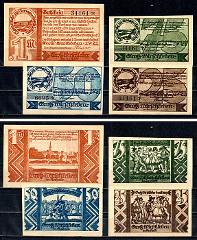 Гросвиршлебен, Плёцкау набор из 4 нотгельдов 1921 7556-29-3-1