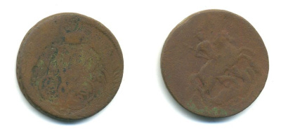 РОССИЯ 1 КОПЕЙКА 1760 медь 61-952