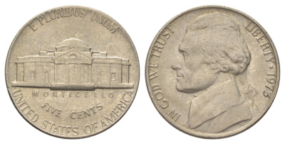 США 5 центов 1973 KM A192 медно-никель UNC 4668-949