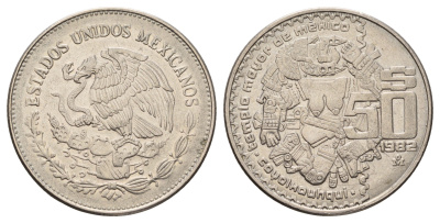 Мексика 50 песо 1982 KM 490 медно-никель 4552-621