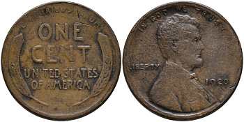 США 1 ЦЕНТ 1920 ЛИНКОЛЬН KM 132 бронза 4396-569