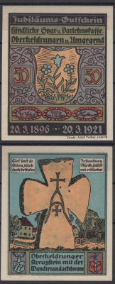 Оберхельдрунген 50 пфеннигов 1921 DeNG 2 995.5-5/6 бумага UNC (пресс) 8613-19-2-2