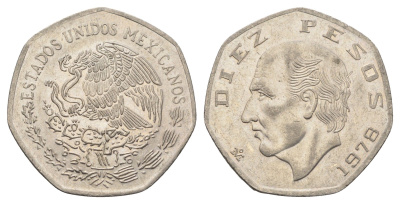 Мексика 10 песо 1978 Мигель Идальго-и-Костилья KM 477.2 медно-никель 4661-1143