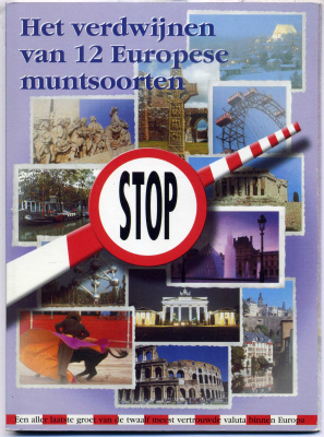 Нидерланды набор из 12 монет доевровые монеты стран Евросоюза, буклет 7-6-1-34