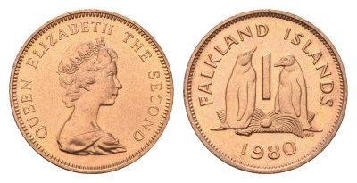 Фолклендские острова (Фолкленды) 1 пенни 1980 KM 2 бронза UNC 4669-353