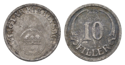 Венгрия 10 филлеров 1940 BP KM 507a железо 4664-956