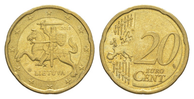 Литва 20 евроцентов 2015 KM 209 нордик aUNC 4641-1034