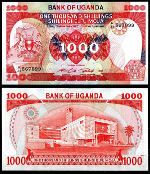 Уганда 1000 шиллингов 1986 Pick 26 бумага UNC (пресс) 8607-100-1-1