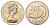 Фиджи 20 центов 1981 Елизавета II (1952-2022), китовый зуб KM 31 медно-никель UNC 4545-445