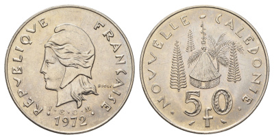 Новая Каледония 50 франков 1972 KM 13 никель UNC 109-235