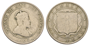 Ямайка 1 пенни 1902 KM 20 медно-никель 4622-544
