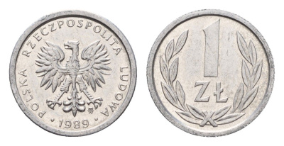 Польша 1 злотый 1989 Y 49.3 алюминий 4674-949