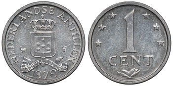 Нидерландские Антильские острова (Нидерландские Антилы) 1 цент 1979 Юлиана (1948-1980) KM 8a алюминий UNC 4118-451