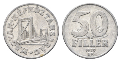 Венгрия 50 филлеров 1979 BP мост Елизаветы в Будапеште KM 574 алюминий 4668-253