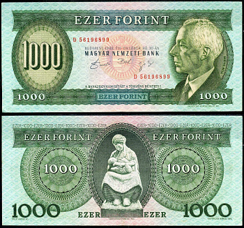 Венгрия 1000 форинтов 1992 Pick 176 a бумага 7222-46-2-2