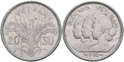 Южный Вьетнам 20 су 1953 KM 2 алюминий 4137-735