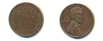 США 1 ЦЕНТ 1942 D ЛИНКОЛЬН KM 132 бронза 76-149