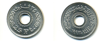 ЕГИПЕТ 25 ПИАСТРОВ 1993 KM 734 медно-никель aUNC 83-1844