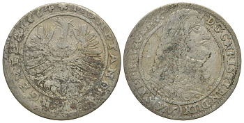 Силезия-Легница-Бжег 15 крейцеров 1664 Кристиан (1639-1673) серебро 413-1632