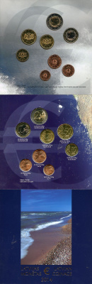 Латвия годовой набор из 8 монет (1, 2, 5, 10, 20 и 50 евроцентов; 1 и 2 евро) 2014 в красочном наборе KM 150, 151, 152, 153, 154, 155, 156 и 157 UNC 8-2-04-34