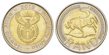 ЮАР 5 рандов 2013 биметалл UNC 4626-922