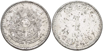 Бразилия 1 крузадо 1986 KM 605 нержавеющая сталь 217-1255