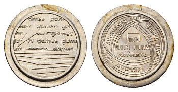 Италия жетон для равлечений Луиджи, диаметр 24 мм, вес 5,4 гр нержавеющая сталь 4670-823