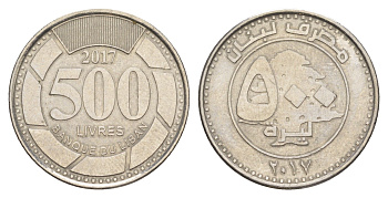 Ливан 500 ливров 2017 кедровое дерево KM 39a сталь плакированная никелем UNC 4650-556