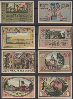 Нойштадт-ам-Рюбенберге полный набор из 4 нотгельдов (50 пфеннигов) 1921 DeNG 2 966.2 бумага UNC (пресс) 7556-22-1-1