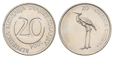 Словения 20 толаров 2004 KM 51 медно-никель UNC 4571-446