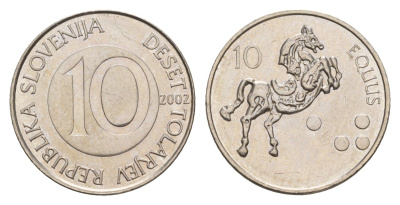 Словения 10 толаров 2002  KM 41 медно-никель  UNC  4660-146