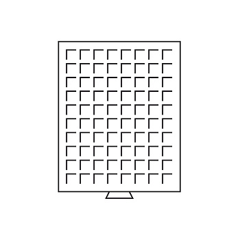 Монетный бокс MB80 на 80 ячеек для монет диаметром до 24 мм. Leuchtturm. 316663