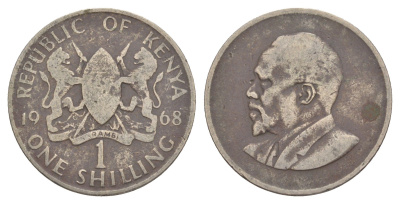 Кения 1 шиллинг 1968 Джомо Кениата KM 5 медно-никель 4650-347