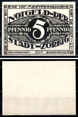 Цёрбиг (Пруссия, Саксония) 5 пфеннигов 1921 2193-41-3-1