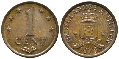 Нидерландские Антилы 1 цент 1975 Юлиана (1948-1980) KM 8 бронза 177-1268