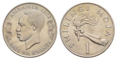 Танзания 1 шиллинг 1972 KM 4 медно-никель UNC 4637-214