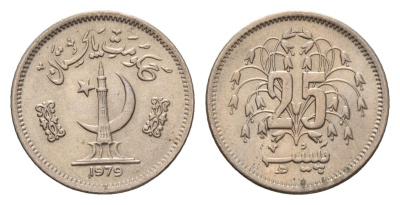 Пакистан 25 пайс 1979 KM 37 медно-никель UNC 4189-547