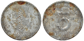 ГДР 5 пфеннигов 1949 A KM 2 алюминий 4119-826