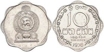 Цейлон 10 центов 1978 KM 140 a алюминий 4586-344