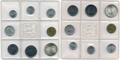 Сан-Марино годовой набор из 8 монет 1976 1, 2, 5, 10, 20, 50, 100 и 500 лир социальная защита KM 51-58, в оригинальной пластиковой запайке KM MS8 серебро UNC 2-5-1-53