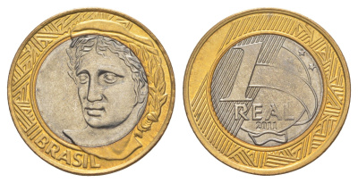 Бразилия 1 реал 2011 KM 652a биметалл UNC 4646-133