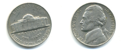 США 5 ЦЕНТОВ 1964 ДЖЕФФЕРСОН KM А192 медно-никель 179-713