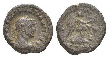 Римская Империя, Провинция Египет тетрадрахма 287-288 Диоклетиан, бюст императора/Нике, Александрия, (из старой нидерландской коллекции) Dattari 5729 биллон 1100-9-81