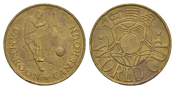 США медаль "Чемпионат мира 1994 - сборная Камеруна" 1994 диаметр 27 мм, вес 9,2 гр медно-никель 4656-544